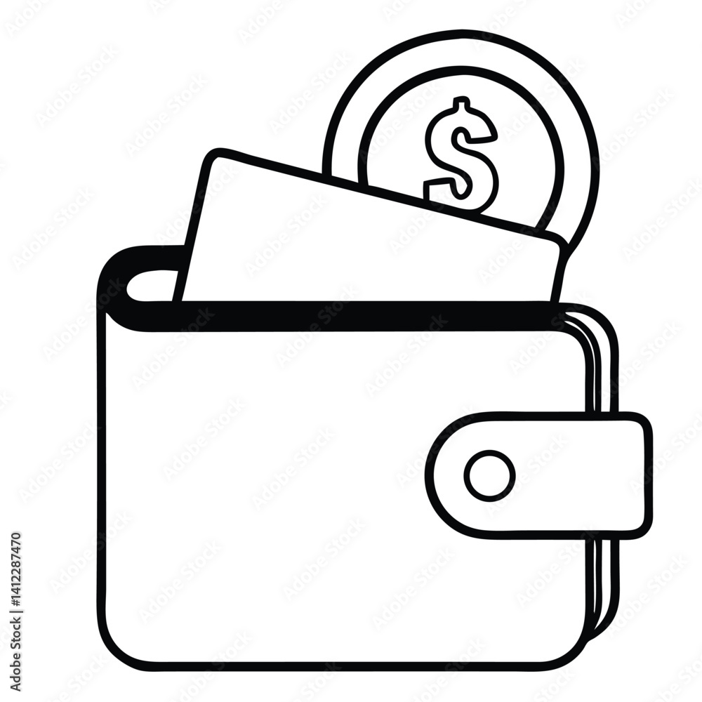 Money bag on white background