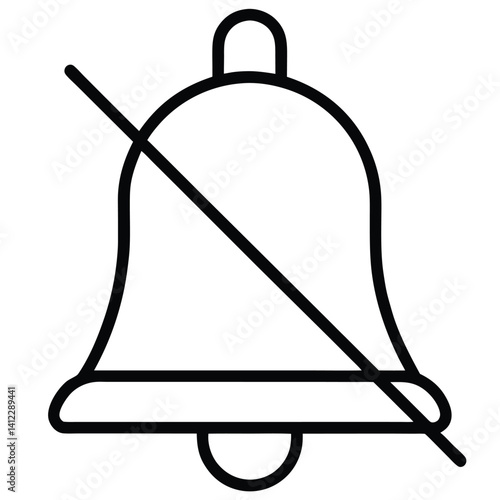 Obraz na płótnie Illustration of a silent bell on a white background w salonie