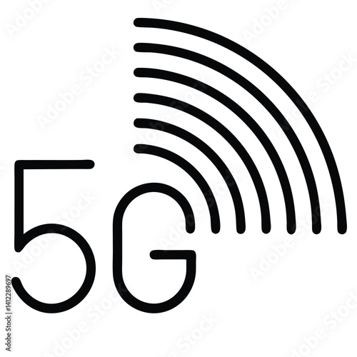 Obraz na płótnie vector illustration of a 5g network on a white background w salonie