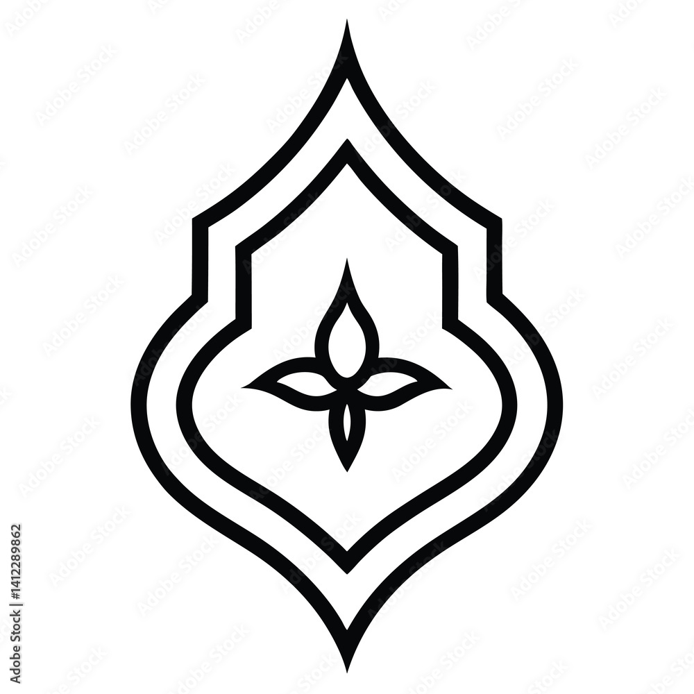 star symbol on black background