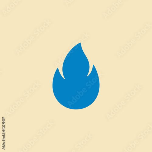 Fire symbol with motion lines to show fast flame and burning effect in vector style