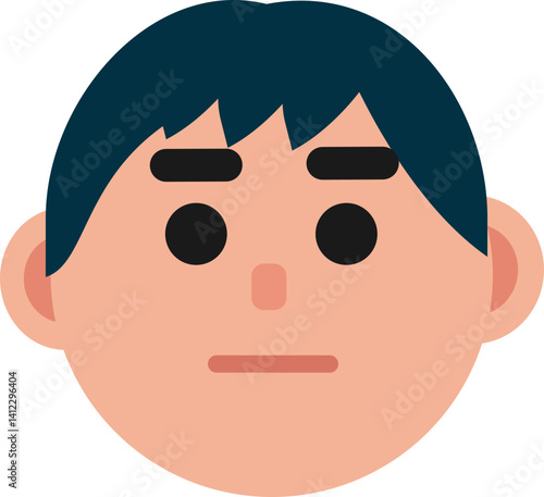 A man face, expressionless