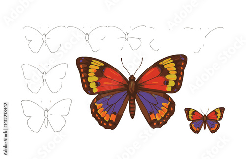 Beautiful butterflies shining in sunlit garden oasis