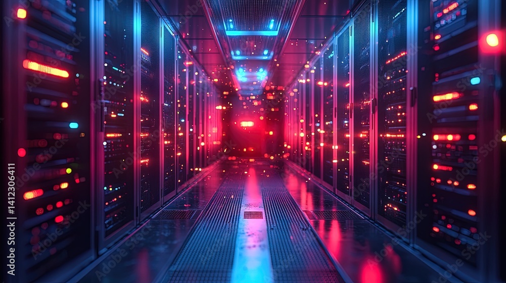 Futuristic Server Room Futuristic Server Room
