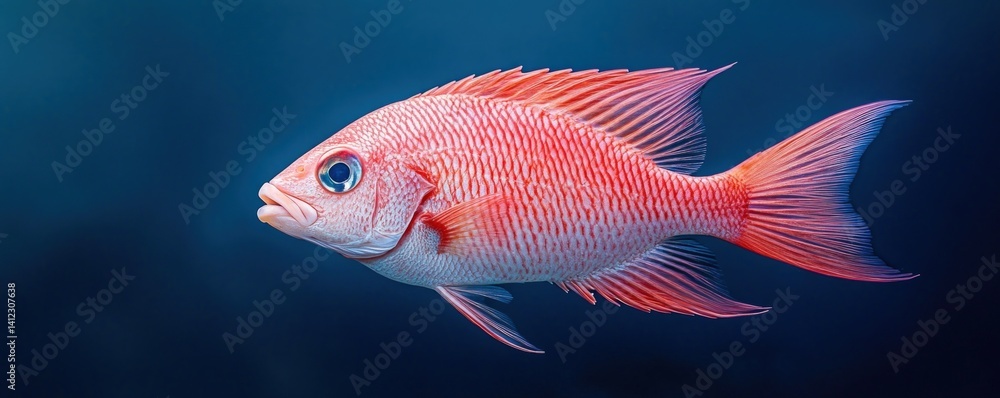 Vivid coral fish in profile Vivid coral fish in profile