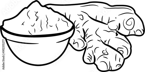 ginger fresh Harvest collection coloring page