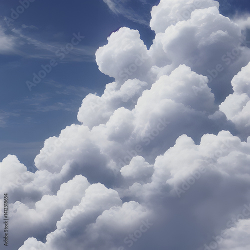 Clouds in The Sky, Beautiful Blue Skyscape View