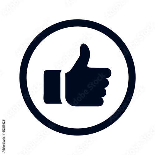 Thumbs Up in Circle Icon Design