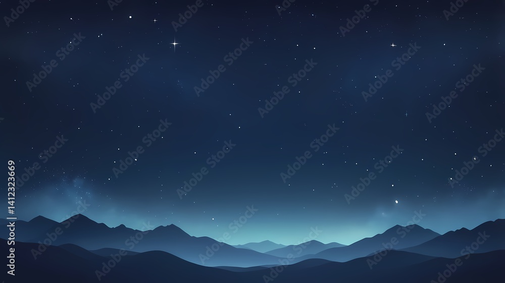 Soft midnight sky gradient blur with subtle starry elements Soft midnight sky gradient blur with subtle starry elements