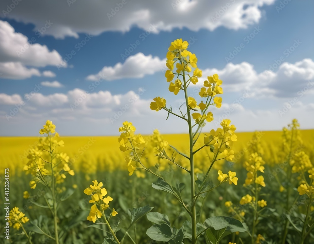 blurred background of yellow rapeseed on a background of the sky. selective focus on color. canola field with ripe rapeseed, agricultural background. blurred background of yellow rapeseed on a background of the sky. selective focus on color. canola field with ripe rapeseed, agricultural background.