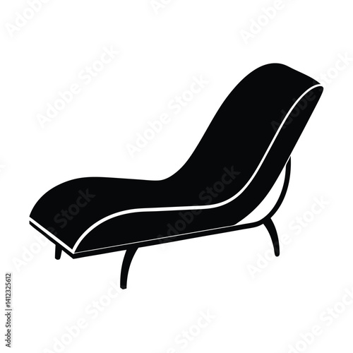 chaise lounge isolated on white background