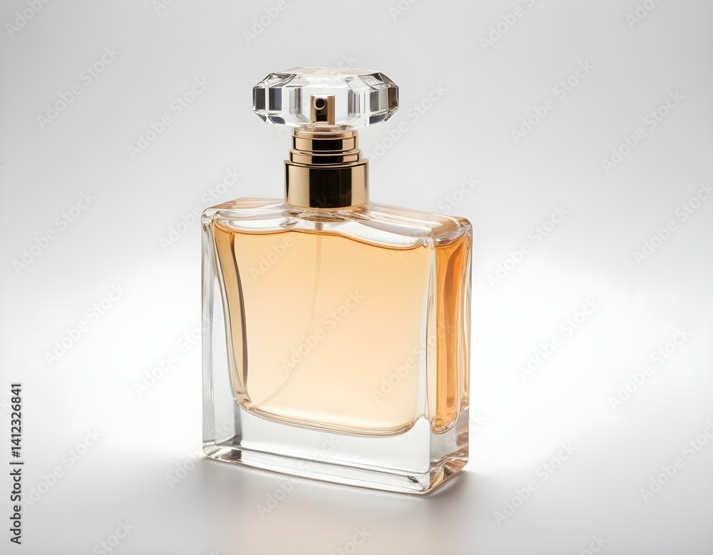 bottle of perfume on a white background bottle of perfume on a white background