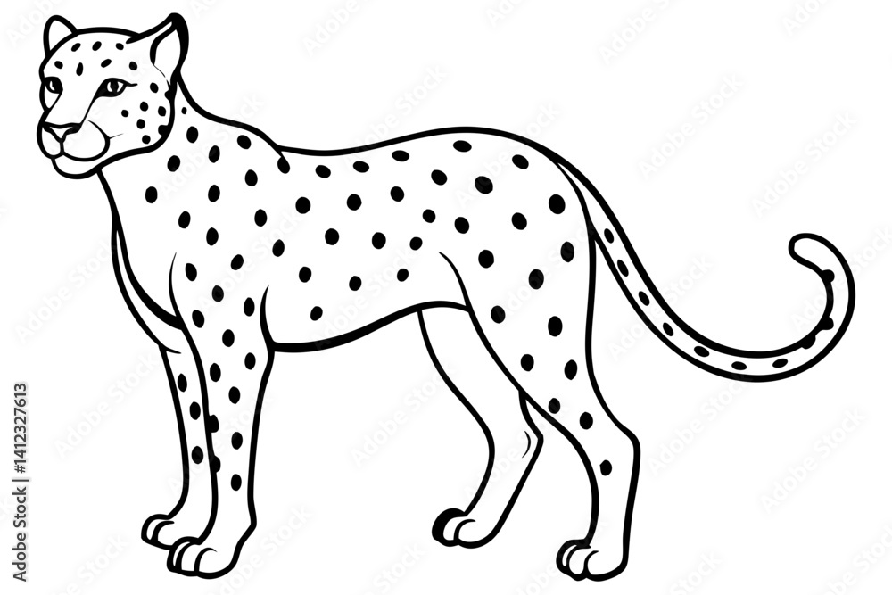 Fototapeta premium Graceful Cheetah Vector