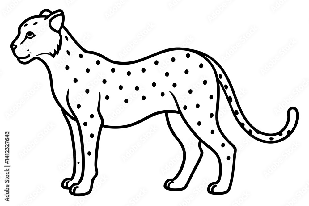 Fototapeta premium Graceful Cheetah Vector