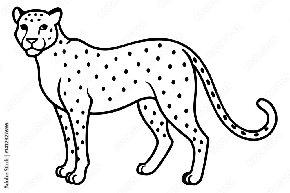 Fototapeta premium Graceful Cheetah Vector