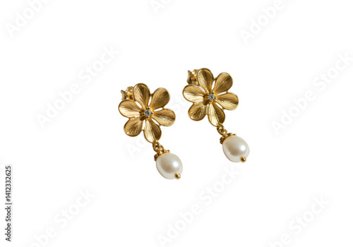 Εκτύπωση καμβά earrings on white background