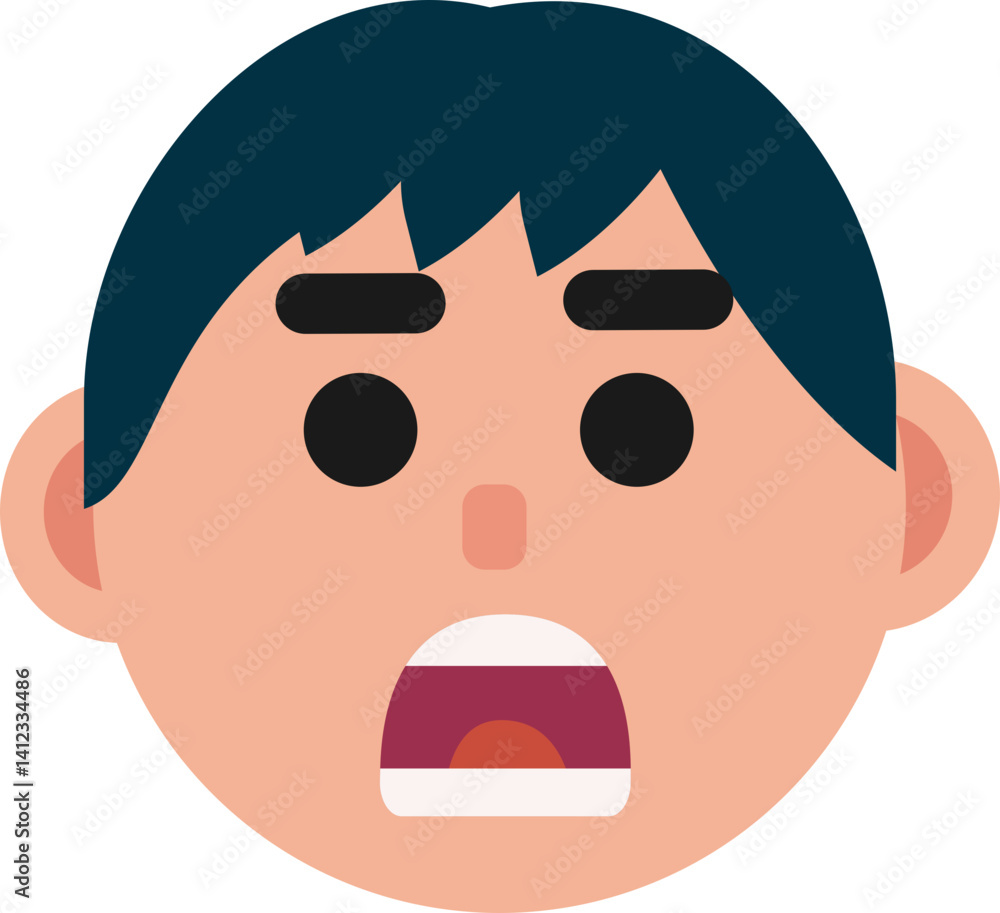 Obraz premium A man face, surprised, shocked, baffled