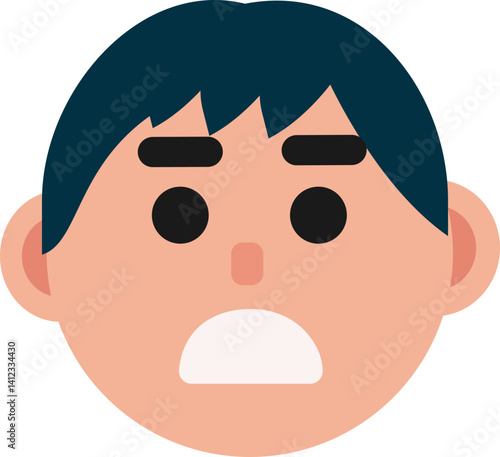 A man face, surprised, shocked, baffled