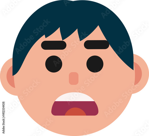 A man face, surprised, shocked, baffled