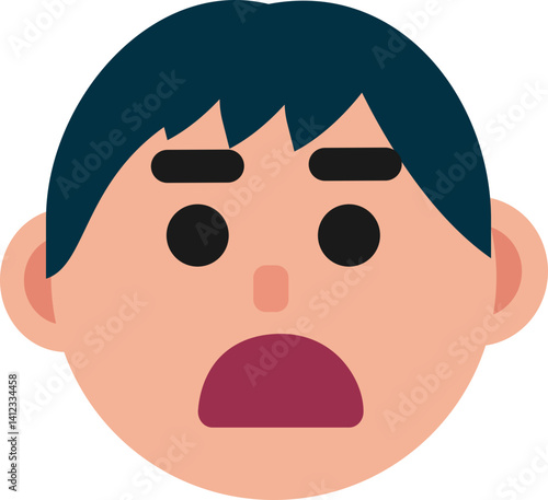 A man face, surprised, shocked, baffled