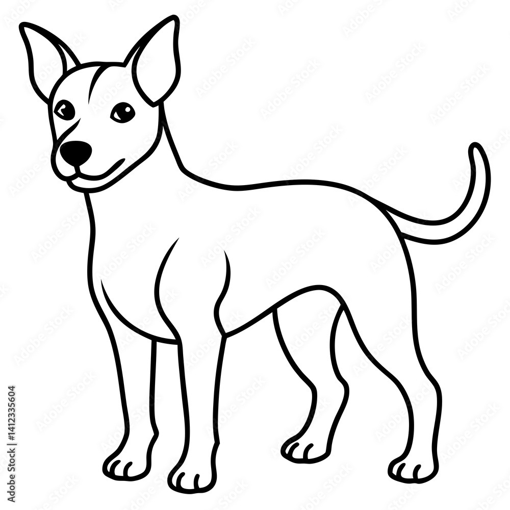 Abstract Dog Line Drawing Abstract Dog Line Drawing