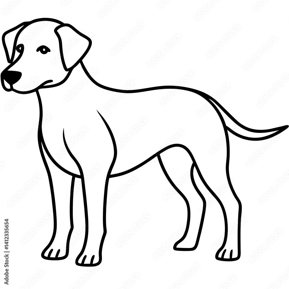 Abstract Dog Line Drawing Abstract Dog Line Drawing