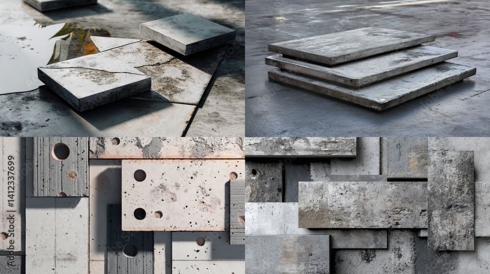 Grunge concrete slabs, textures, and patterns. Grunge concrete slabs, textures, and patterns.
