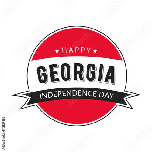 Georgia Independence Day, vector design for greeting card, poster, sticker or banner.