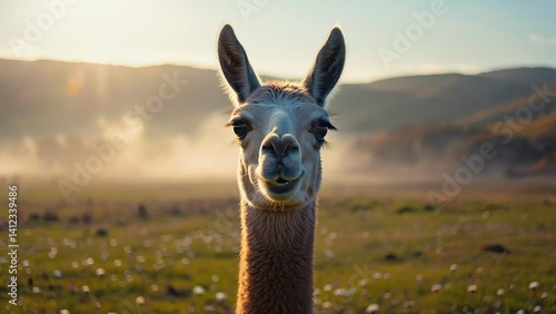 Obraz na płótnie llama in the zoo w salonie