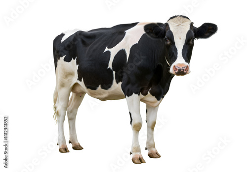cow on white background