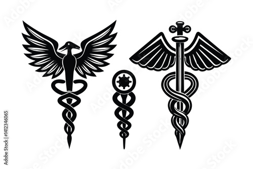 Symbols of Science Greek Medicine Industry Set