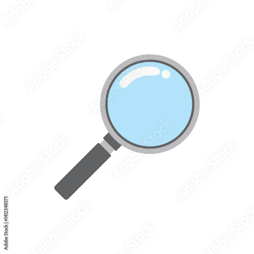Magnifying glass icon in flat style. Loupe vector illustration on isolated background. Searching sign business concept.