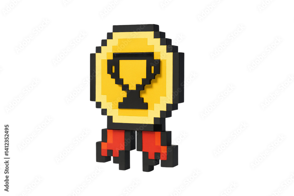 A vibrant pixel art trophy symbolizing achievement and victory in gaming and competitions, perfect for enthusiasts and gamers. A vibrant pixel art trophy symbolizing achievement and victory in gaming and competitions, perfect for enthusiasts and gamers.
