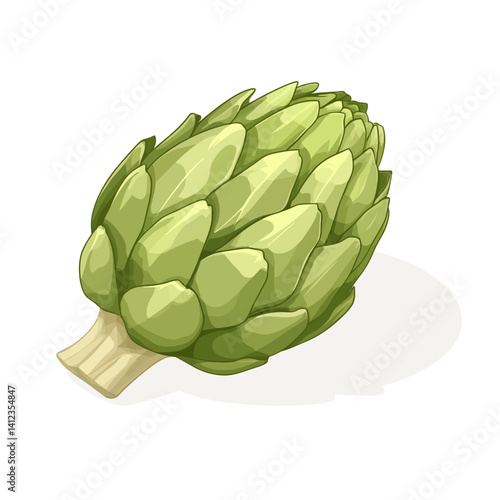 vector illustration of a fresh artichoke