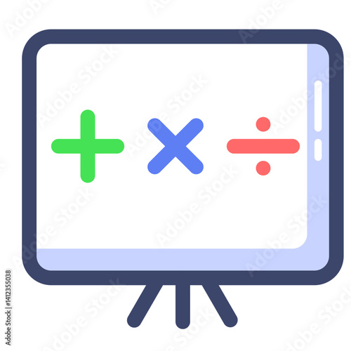 whiteboard with plus and minus signs