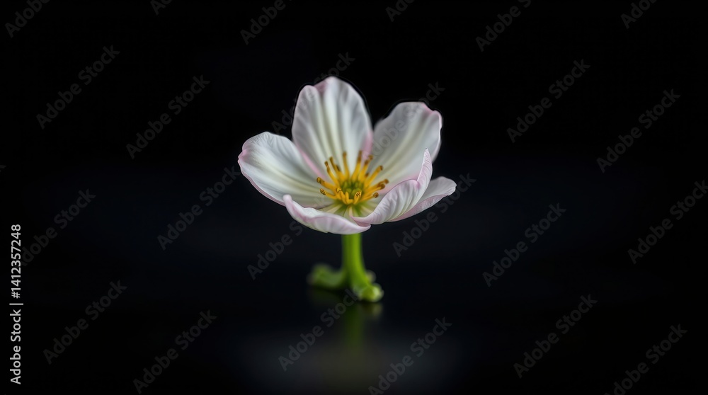 Fototapeta premium The White and Pink Blossom in Focus