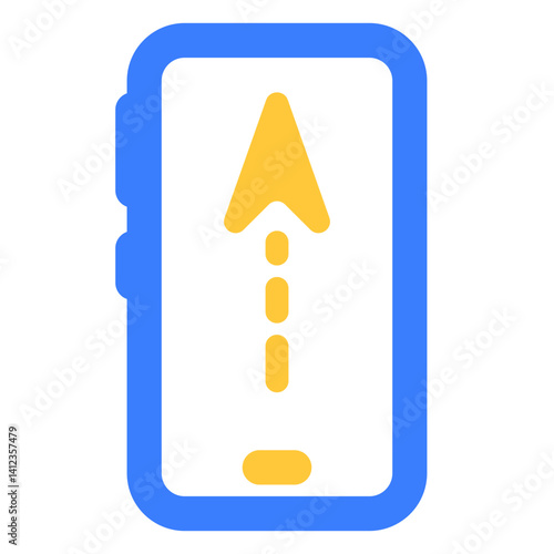 on going navigation icon on mobile phone icon