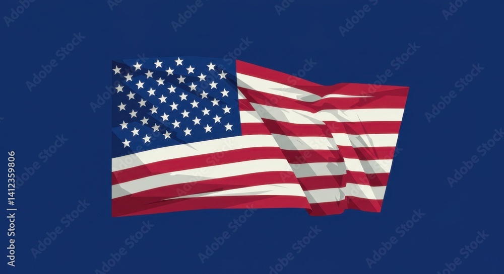Obraz premium Stylized American Flag Illustration