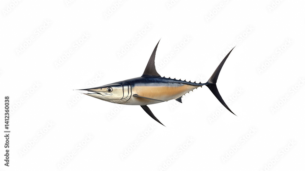 Naklejka premium a close up of a fish on a transparent background, PNG image, PNG file, Generative art.