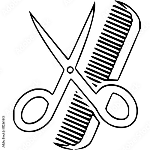 scissors and comb