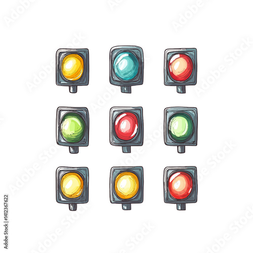 traffic light vector