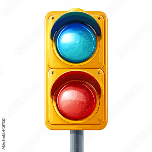 traffic light on a white background