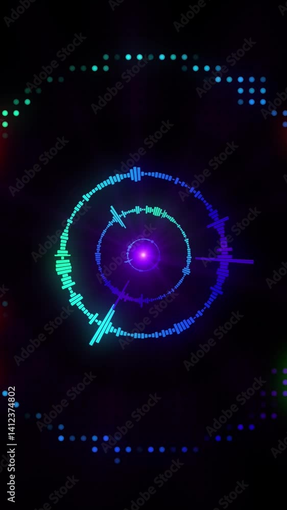 Audio Wave Circular. Vertical Video. Loop Audio Wave Circular. Vertical Video. Loop