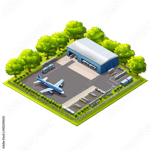 isometric view of a armory