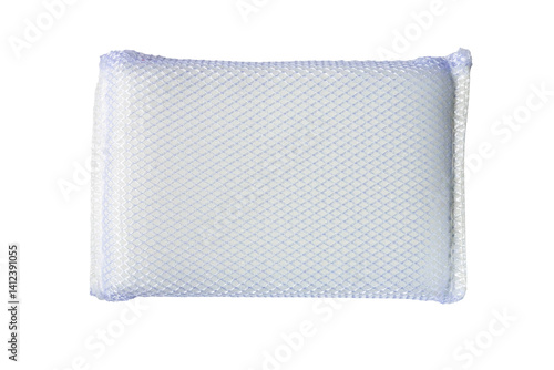 Foto White scouring pad on isolate white background.