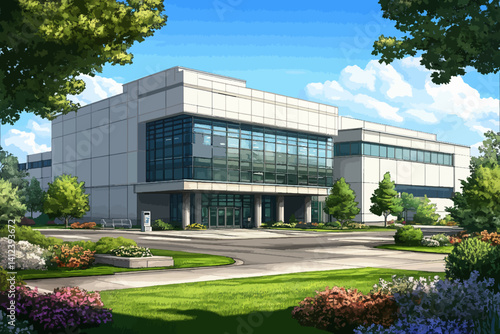 modern office building