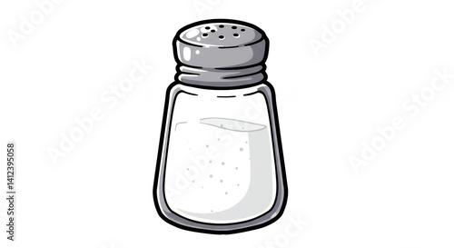 Cartoon salt shaker illustration