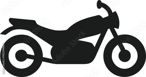 vintage motorcycle silhouette vector icon
