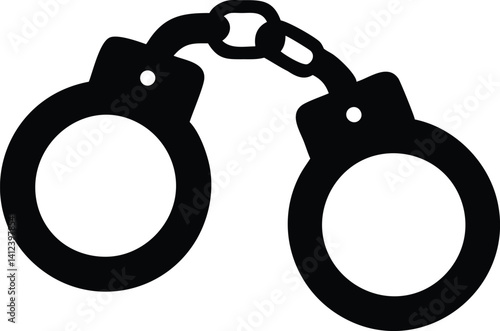 handcuffs silhouette vector
