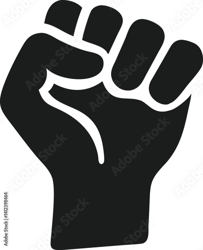 rise fist silhouette